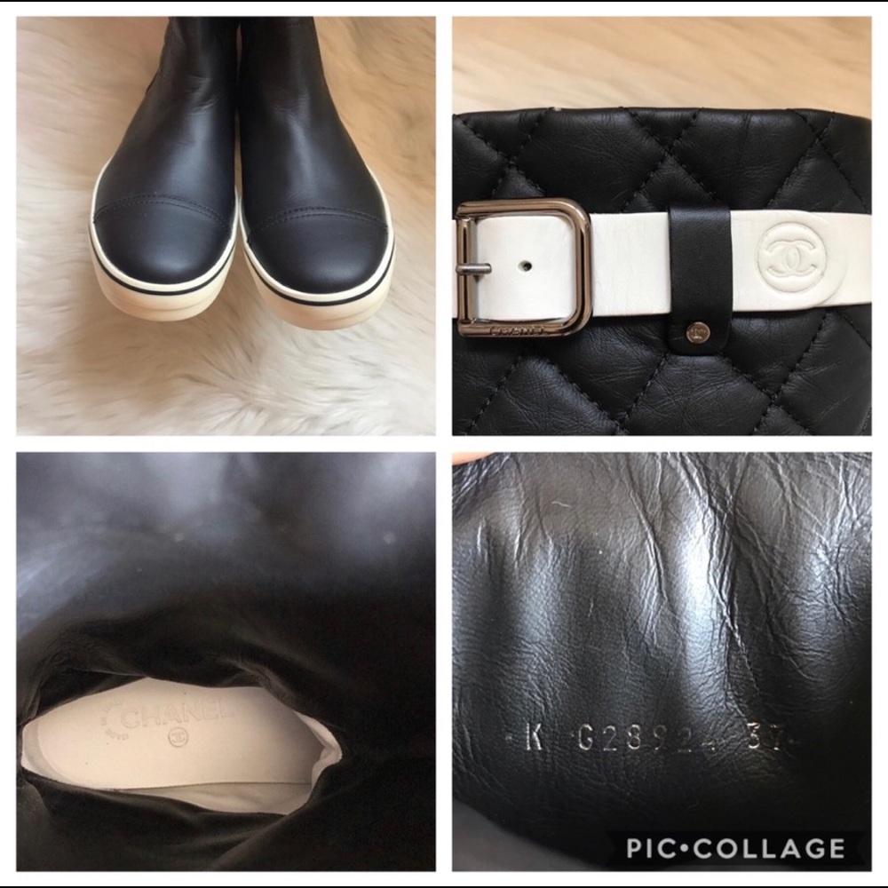 🌟SOLD🌟Authentic CHANEL CC Logo Quilted Boots - Picture 8 of 8